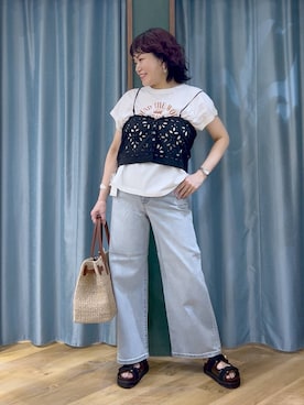 「BARNYARDSTORM（バンヤードストーム）のアイテム」を使った、67remiさん（レディース・160cm）の春コーディネート