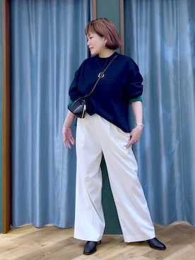 「旅行」｜「アイテム（アクセサリー）」を使った、67remiさん（レディース・160cm）の秋コーディネート