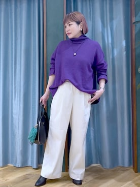 「BARNYARDSTORM（バンヤードストーム）のアイテム（ネックレス）」を使った、67remiさん（レディース・160cm）の秋コーディネート