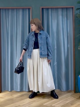 「BARNYARDSTORM（バンヤードストーム）のBARNYARDSTORM / ハイブリッドストレッチブーツ（ブーツ）」を使った、67remiさん（レディース・160cm）の秋コーディネート