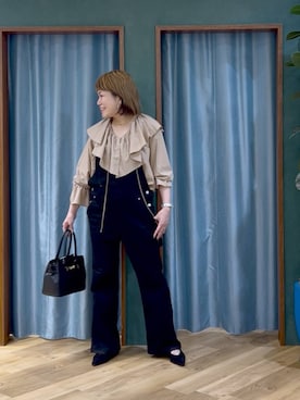 「アイテム（サロペット/オーバーオール）」を使った、67remiさん（レディース・160cm）の夏コーディネート