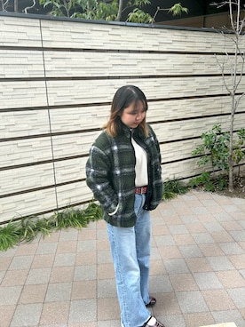 「Gramicci（グラミチ）のアイテム（ジャケット/アウター）」を使った、akarionishiさん（レディース・158cm）の冬コーディネート