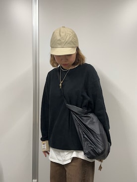 「WILD THINGS（ワイルドシングス）のアイテム（帽子）」を使った、akarionishiさん（レディース・158cm）の秋コーディネート