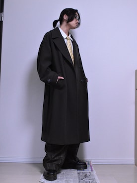 「アイテム（チェスターコート）」を使った、KACCHAN   さん（メンズ・178cm・20代）の秋コーディネート