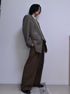 「アイテム（ベスト）」を使った、KACCHAN   さん（メンズ・178cm）の秋コーディネート