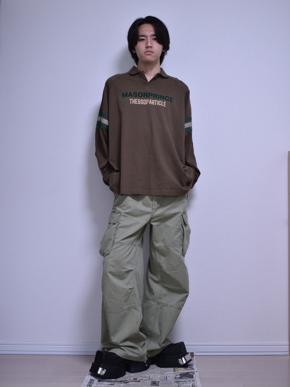 3カラーコットンワイドカーゴパンツ XXK4140【MASONPRINCE】を