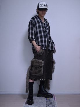 「Dr. Martens（ドクターマーチン）のDr. Martens/ドクターマーチン JADON 8ホールブーツ 15265001（ブーツ）」を使った、KACCHAN   さん（メンズ・178cm・10代）の夏コーディネート