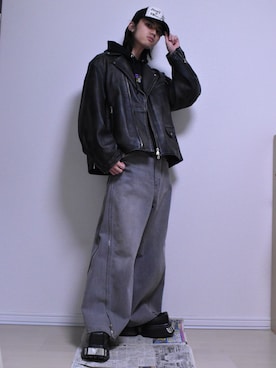 「アイテム（リング）」を使った、KACCHAN   さん（メンズ・178cm）の冬コーディネート