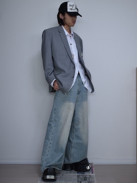 「アイテム（バッジ）」を使った、KACCHAN   さん（メンズ・178cm・20代）の秋コーディネート