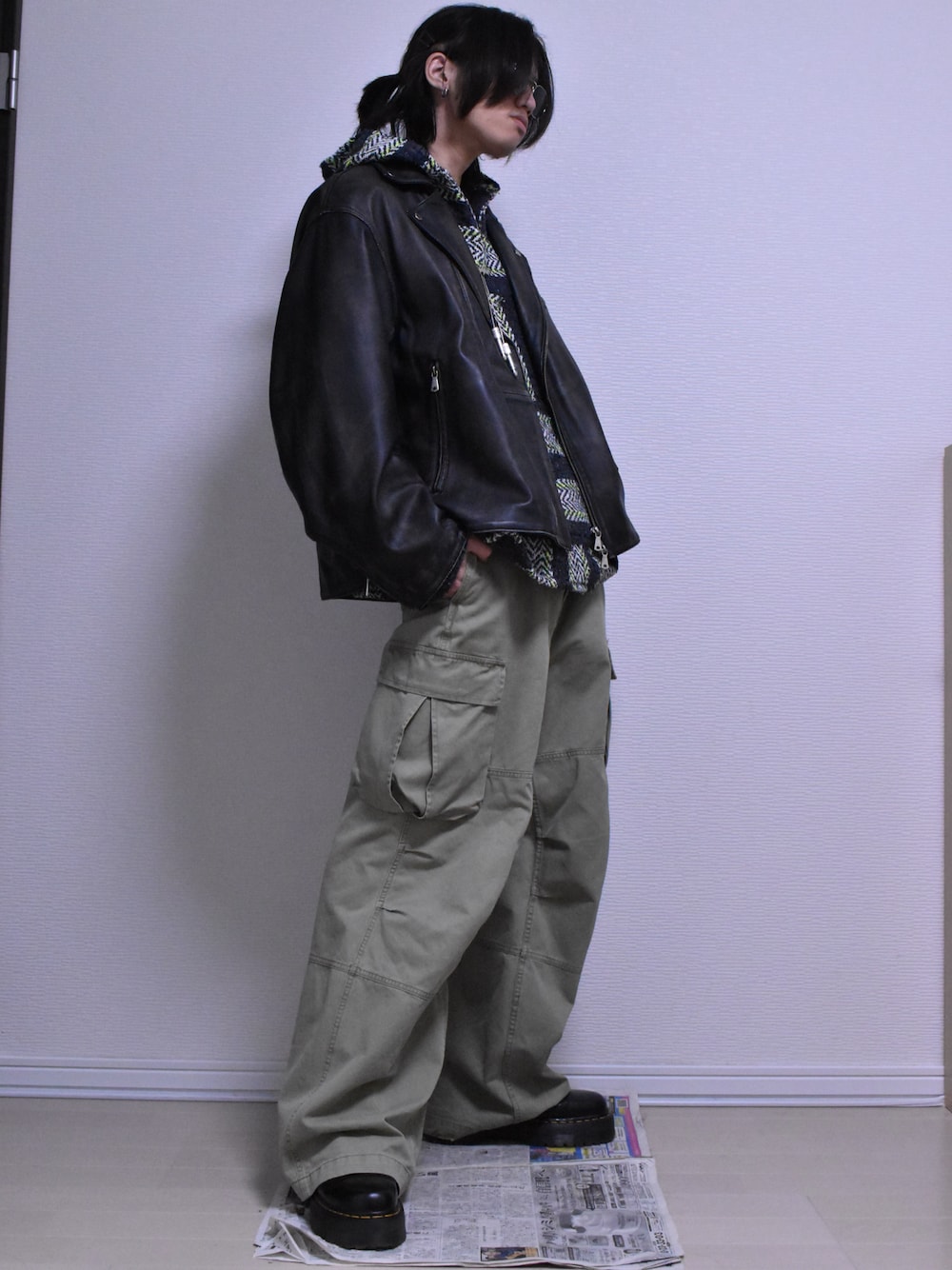 3カラーコットンワイドカーゴパンツ XXK4140【MASONPRINCE】を使った