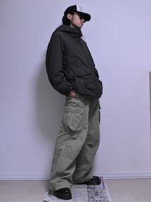 3カラーコットンワイドカーゴパンツ XXK4140【MASONPRINCE】を使った