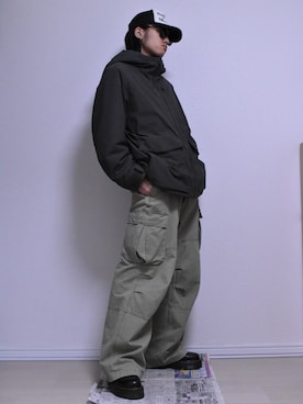 「アイテム（ダウンジャケット/コート）」を使った、KACCHAN   さん（メンズ・178cm）の秋コーディネート
