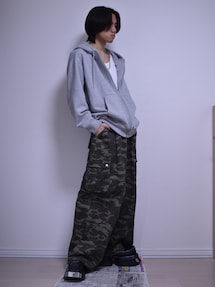 新品MASONPRINCE ワイドシルエット カモフラ ミリタリー カーゴパンツ MASONPRINCE カーゴパンツ ワイドシルエット カモフラ