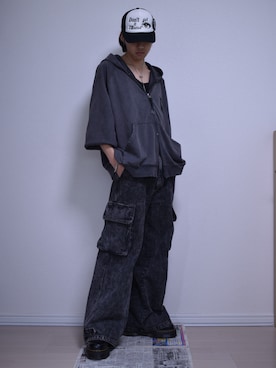 「アイテム（パーカー）」を使った、KACCHAN   さん（メンズ・178cm・10代）の夏コーディネート