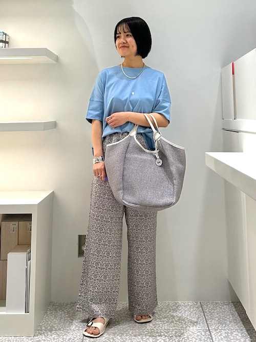 MARCO MASI】【別注】 レザーハンドル ラフィア トートバッグL