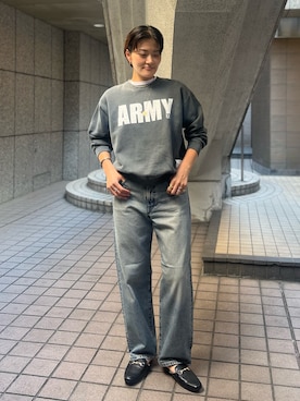 「アイテム（ローファー）」を使った、minaさん（レディース・170cm・20代）の秋コーディネート