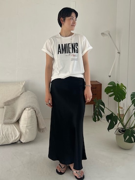 「アイテム（スカート）」を使った、minaさん（レディース・170cm）の夏コーディネート
