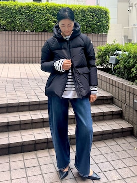 「アイテム（ダウンジャケット/コート）」を使った、minaさん（レディース・170cm・20代）の秋コーディネート