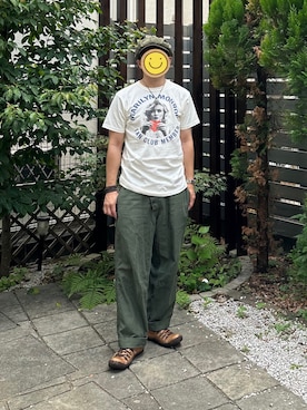 「アイテム（キャスケット）」を使った、むぎいちろうさん（メンズ・166cm）の秋コーディネート