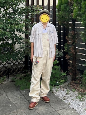 「アイテム（キャスケット）」を使った、むぎいちろうさん（メンズ・166cm）の秋コーディネート
