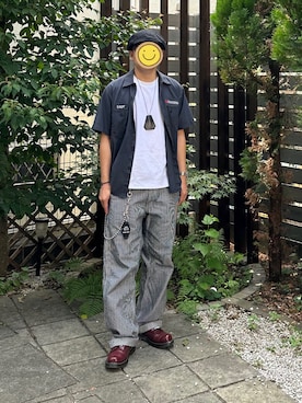 「アイテム（キャスケット）」を使った、むぎいちろうさん（メンズ・166cm）の秋コーディネート