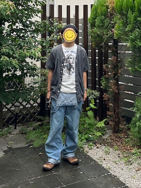 「アイテム（オールインワン・サロペット）」を使った、むぎいちろうさん（メンズ・166cm）の秋コーディネート