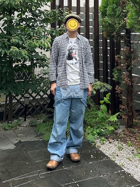 「アイテム（オールインワン・サロペット）」を使った、むぎいちろうさん（メンズ・166cm）の秋コーディネート