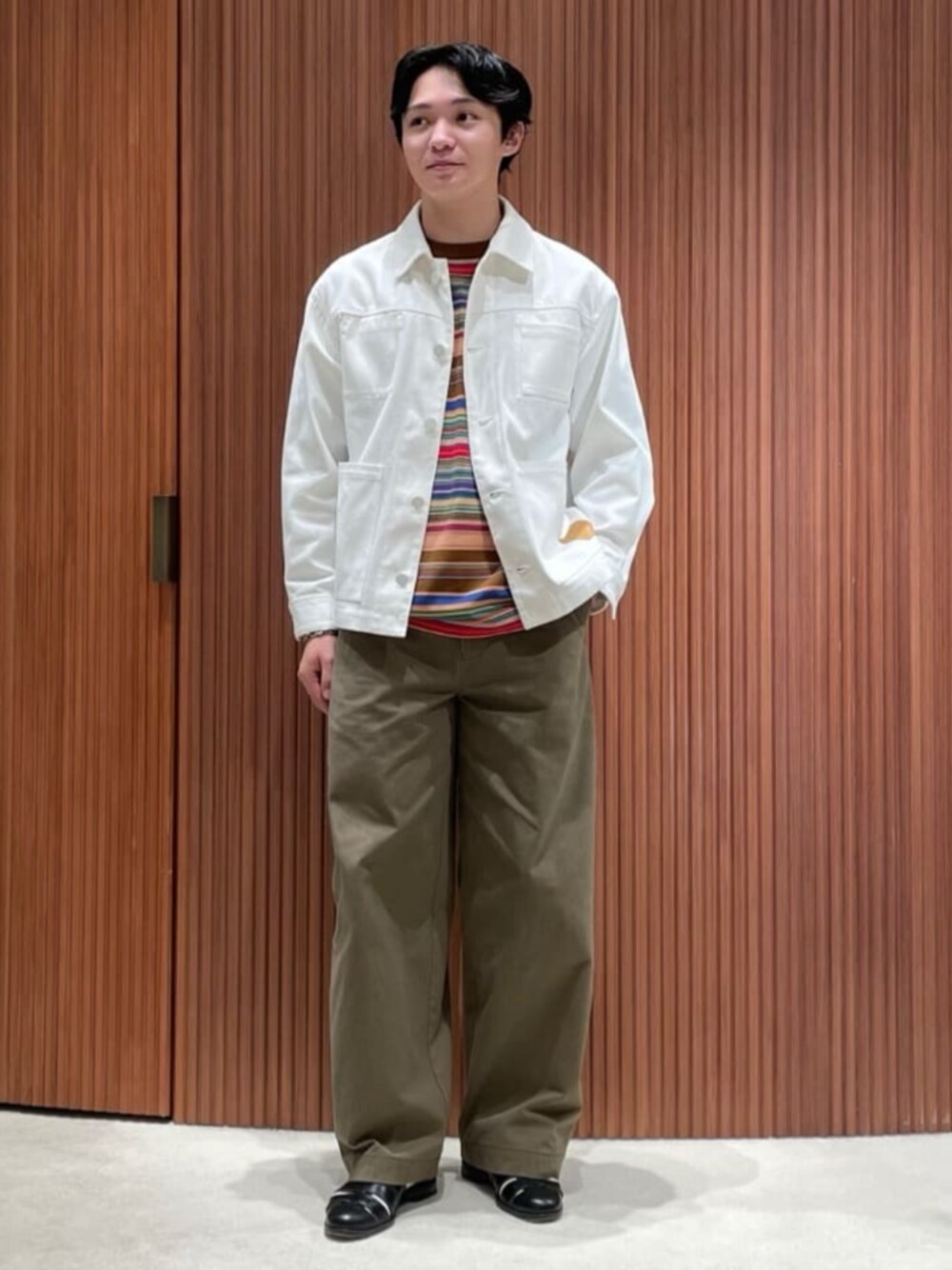 caban（キャバン）の「CABaN コットン マルチボーダー クルーネック