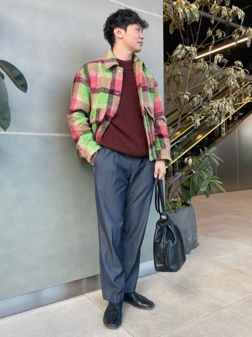 CABaN コットンカシミヤワッフル モックネックプルオーバー