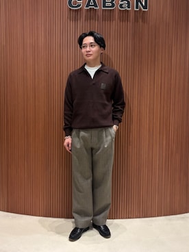 「caban（キャバン）のアイテム」を使った、Arisawa_TOMORROWLANDさん（メンズ・175cm）の冬コーディネート