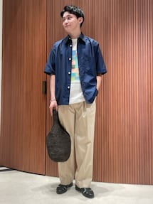 caban（キャバン）の「CABaN コットンツイル 2タックワイドパンツ