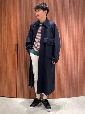cabanのステンカラーコートを使った人気ファッション