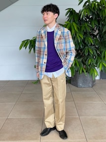 caban（キャバン）の「CABaN チェックプリントコーデュロイ 3B