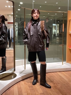 「アイテム（チョーカー）」を使った、RIRI_WHIMさん（レディース・158cm）の秋コーディネート