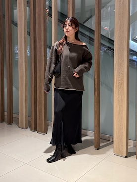 「アイテム（チョーカー）」を使った、RIRI_WHIMさん（レディース・158cm）の冬コーディネート