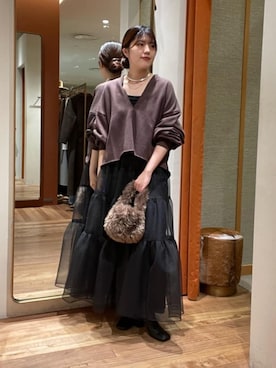 「アイテム（チョーカー）」を使った、RIRI_WHIMさん（レディース・158cm）の秋コーディネート