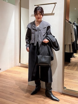 「アイテム（チョーカー）」を使った、RIRI_WHIMさん（レディース・158cm）の冬コーディネート