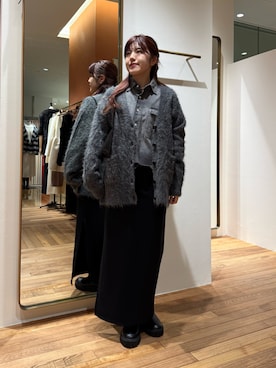 「THE PAUSE（ザ ポーズ）のアイテム」を使った、RIRI_WHIMさん（レディース・158cm）の冬コーディネート