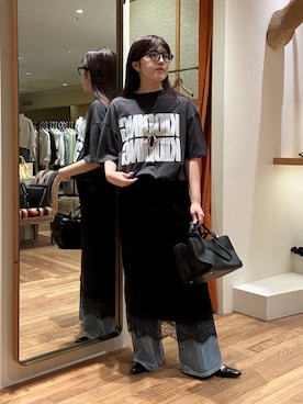 「THE PAUSE（ザ ポーズ）のアイテム」を使った、RIRI_WHIMさん（レディース・158cm）の春コーディネート