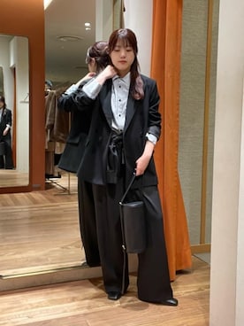 「アイテム（つなぎ/オールインワン）」を使った、RIRI_WHIMさん（レディース・158cm）の秋コーディネート