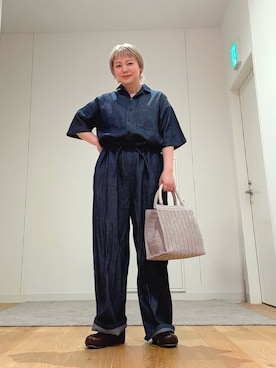 「KBF（ケイビーエフ）のアイテム（シューズ）」を使った、あおばさん（レディース・152cm）の春コーディネート