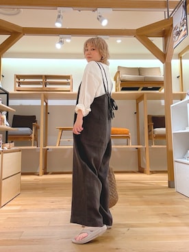 「アイテム（オールインワン・サロペット）」を使った、aobam0006さん（骨格ストレート・レディース・152cm）の夏コーディネート