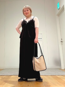 「URBAN RESEARCH DOORS（アーバンリサーチドアーズ）のアイテム（トートバッグ）」を使った、あおばさん（レディース・152cm）の秋コーディネート