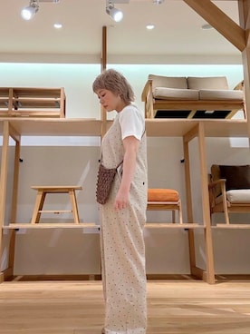 「アイテム（オールインワン・サロペット、ベージュ系）」を使った、aobam0006さん（レディース・152cm）の夏コーディネート