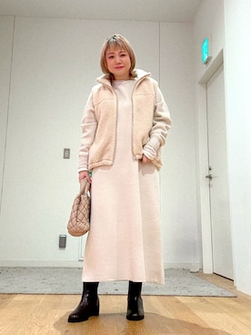 「アイテム（リング）」を使った、あおばさん（レディース・152cm）の冬コーディネート