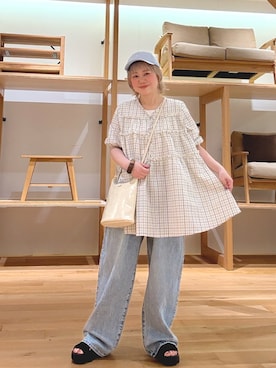 「GYMPHLEX（ジムフレックス）のアイテム」を使った、aobam0006さん（レディース・152cm）の夏コーディネート