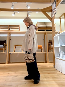 「アイテム（財布/小物）」を使った、あおばさん（レディース・152cm）の秋コーディネート