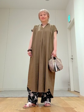 「KBF（ケイビーエフ）のアイテム（アクセサリー）」を使った、あおばさん（レディース・152cm）の夏コーディネート