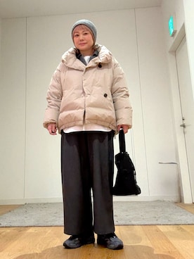 「アイテム（リング）」を使った、あおばさん（レディース・152cm）の秋コーディネート