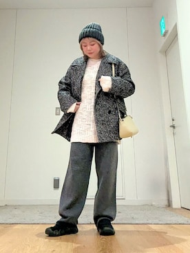 「アイテム（リング）」を使った、あおばさん（レディース・152cm）の冬コーディネート